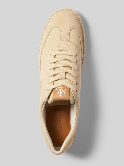 Lauren Ralph Lauren Sneaker aus Leder-Mix mit Label-Details Modell 'LUIZE' Sand 3