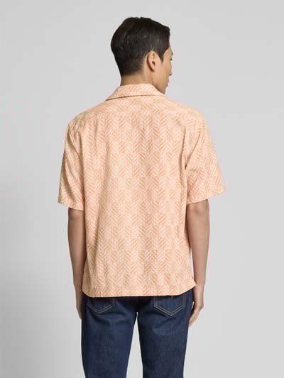 Jack & Jones Premium Regular fit vrijetijdsoverhemd met 1/2-mouwen, model 'BLUVINCENT' Oranje - 5