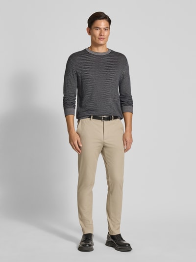 ARMANI EXCHANGE Sweter z dzianiny z dodatkiem jedwabiu Granatowy 1