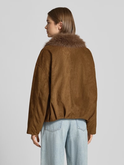 REVIEW kurtka o kroju relaxed fit z obszyciem ze sztucznego futra Orzechowy 5