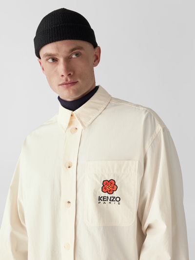 Kenzo Freizeithemd mit Label-Stitching Ecru 3