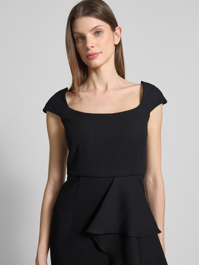 Marc Cain Maxikleid mit Volants und Gehschlitz Black 3