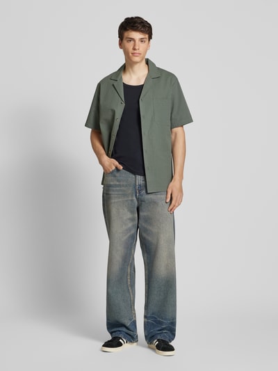 Only & Sons Freizeithemd mit Brusttasche Modell 'EYE' Mittelgrau 1