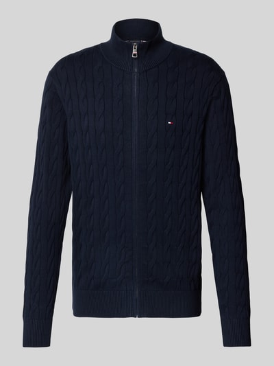 Tommy Hilfiger Regular fit gebreid jack van puur katoen Marineblauw - 2