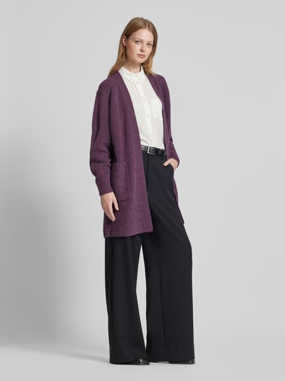 BOSS Orange Cardigan mit offener Vorderseite Modell 'FELVASSY' Aubergine 1