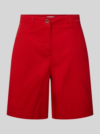 Produktfoto, Regular Fit Chino-Shorts aus Baumwoll-Lyocell-Mix von Tommy Hilfiger, efekt: jednolity kolor, wyhaftowane logo, zapięcie na guzik i zamek błyskawiczny, wpuszczane kieszenie i kieszenie z tyłu, materiał: mieszanka bawełny i lyocellu
