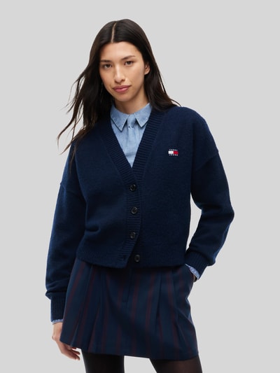 Tommy Jeans Relaxed Fit Strickjacke mit Alpaka- und Woll-Anteil Marine 4