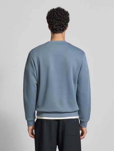 JACK & JONES Sweatshirt mit gerippten Abschlüssen Modell 'BRADLEY' Jeansblau 5