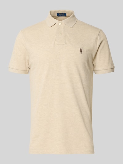 Polo Ralph Lauren Poloshirt met labelstitching Zand - 2