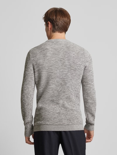 SELECTED HOMME Gebreide pullover met ronde hals, model 'NEWVINCEBUBBL' Zand - 5