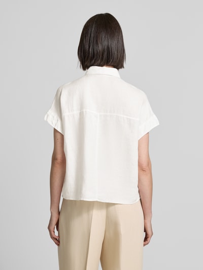 OPUS Slim fit linnen blouse met 1/2-mouwen, model 'Felisa' Offwhite - 5