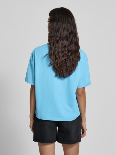 Tom Tailor Denim Boxy Fit T-Shirt aus reiner Baumwolle Hellblau 5