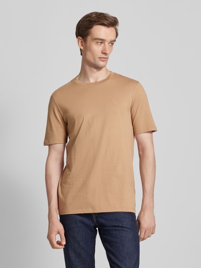 Scotch & Soda T-Shirt mit Logo-Stitching Beige 4