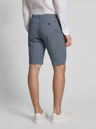 bugatti Bermuda met steekzakken, model 'Flat' Marineblauw - 5