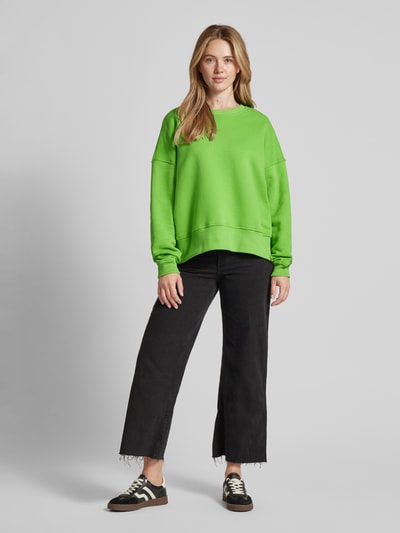 Jake*s Casual Sweatshirt met kapmouwen Appeltjesgroen - 1