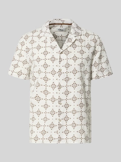 s.Oliver RED LABEL Koszula casualowa o kroju relaxed fit z czystej bawełny Biały 1