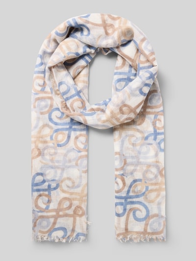 Hemisphere Sjaal met all-over stitching Beige - 1