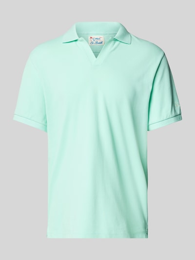 MC2 Saint Barth Regular Fit Poloshirt mit V-Ausschnitt Modell 'CHARLES' Mint 2