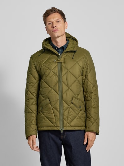 Barbour Steppjacke mit Stehkragen Oliv 4