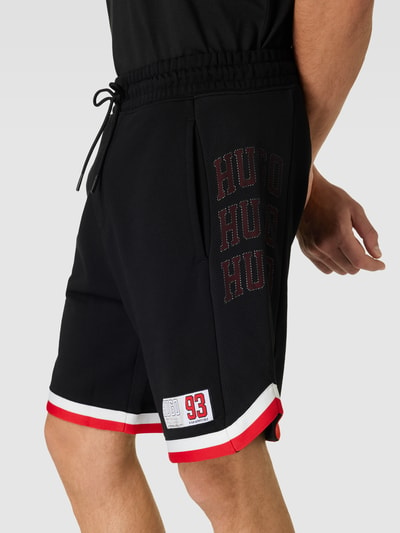 HUGO Shorts mit Label-Patch Modell 'Danopy' Black 3