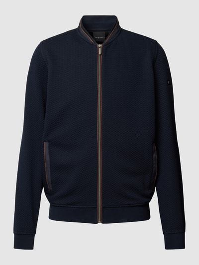 bugatti Sweatjacke mit Strukturmuster Marine 2