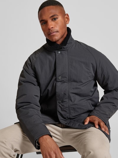 Barbour Jacke mit Druckknopfleiste Black 3