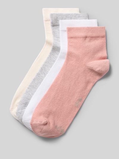 Produktfoto, Socken aus Baumwoll-Mix im 4er-Pack von s.Oliver RED LABEL, efekt: jednolity kolor, nadruk z logo, elastyczny ściągacz, drobny splot