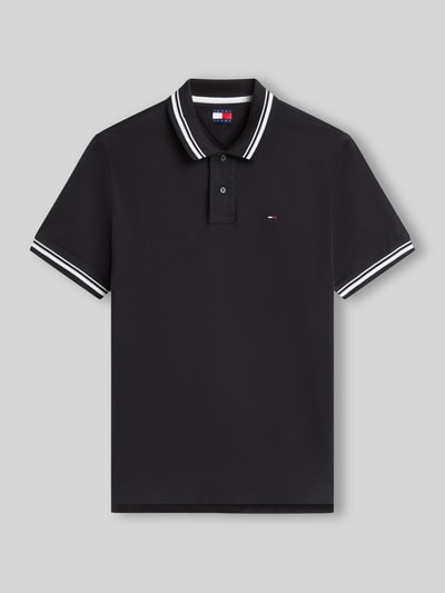 Tommy Jeans Regular Fit Poloshirt aus reiner Baumwolle Black 2