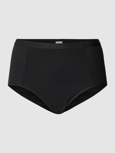 Marc O'Polo Panty mit Ripp-Einsätzen Modell 'Iconic Rib' Black 2