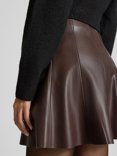 Rich & Royal Minirock in Leder-Optik Dunkelbraun 3
