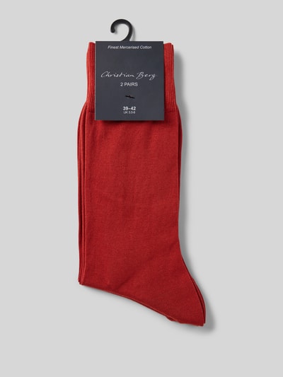 Christian Berg Men Socken mit Label-Detail im 2er-Pack Rostrot 3