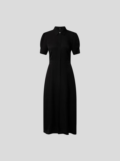 Theory Seidenkleid mit Umlegekragen Schwarz 2