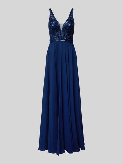 Hey Kyla Abendkleid mit Paillettenbesatz Blau 2