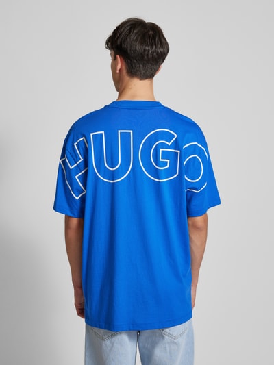 Hugo Blue T-Shirt mit Logo-Print Modell 'Nouveres' Blau 5