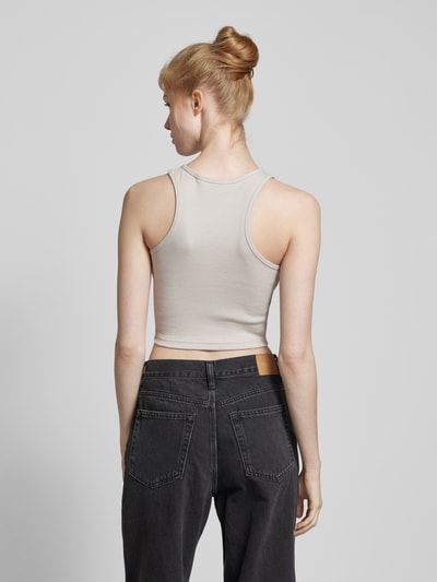 Pegador Crop Top mit Label-Stitching Modell 'AYLA' Hellgrau 5