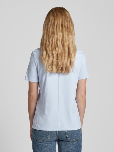 Tommy Hilfiger T-Shirt mit Label-Stitching Modell 'SCRIPT' Hellblau 5