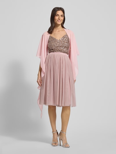 Vera Mont Stola aus Chiffon mit Knopfverschluss Rose 4
