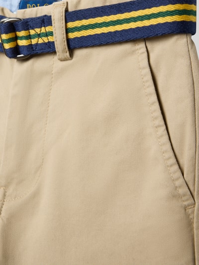 Polo Ralph Lauren Kids Straight fit stoffen broek met steekzakken, model 'Bedford' Beige - 2