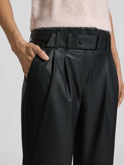 Raffaello Rossi Straight Leg Hose in Leder-Optik Modell 'NICOLE' Black 3