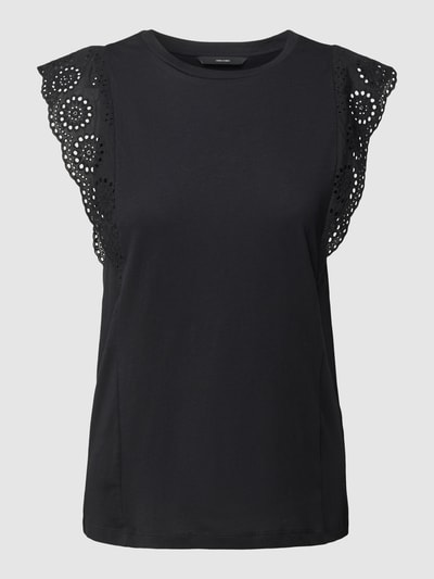 Vero Moda T-shirt met volantmouwen, model 'HOLLYN' Zwart - 2