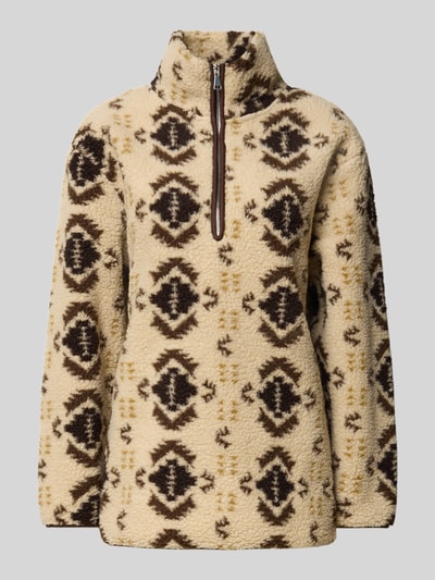 B.Young Fleecepullover met opstaande kraag, model 'Cillan Pile Jacket' Beige gemêleerd - 2