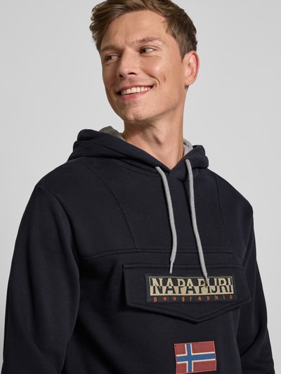 Napapijri Sweatshirt mit Label-Patch Modell 'BURGEE WINT' Black 3