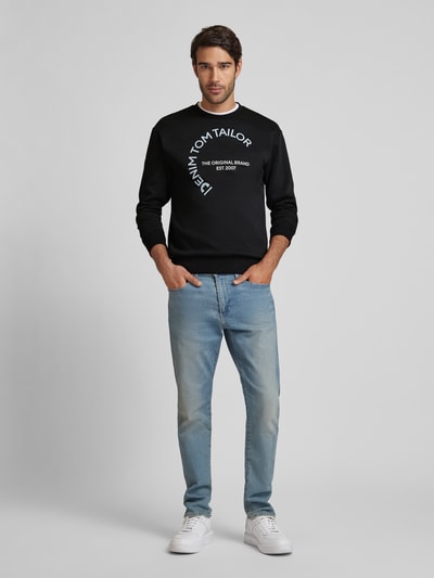 Tom Tailor Denim Sweatshirt mit Logo-Print Black 1