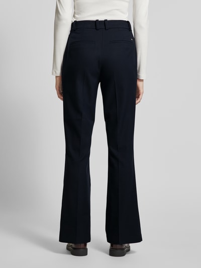 Tommy Hilfiger Flared stoffen broek met bandplooien Donkerblauw - 5