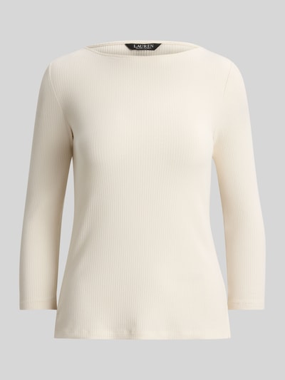 Lauren Ralph Lauren Strickshirt mit 3/4 Arm aus Baumwoll-Mix Sand 2