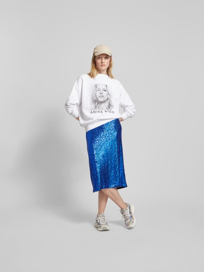 Anine Bing Sweatshirt mit Label-Print Weiss 1