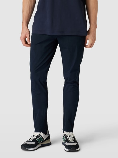 Profuomo Chino in effen design Donkerblauw - 4