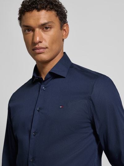 Tommy Hilfiger Tailored Slim fit zakelijk overhemd van katoenmix Bleu - 3