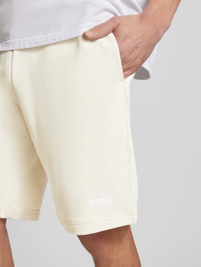 PUMA PERFORMANCE Regular fit sweatshorts met labelstitching Offwhite - 3