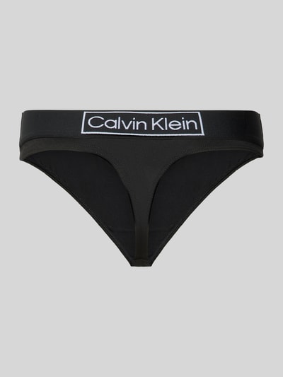 Calvin Klein Underwear String met elastische band met logo Zwart - 3